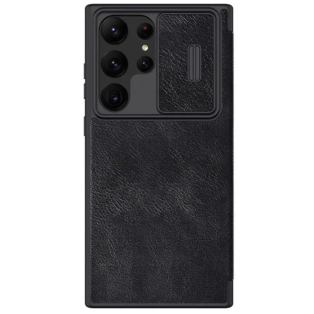 Чехол-книжка Nillkin Qin Prop Leather для Samsung Galaxy S23 Ultra экокожа (черный)