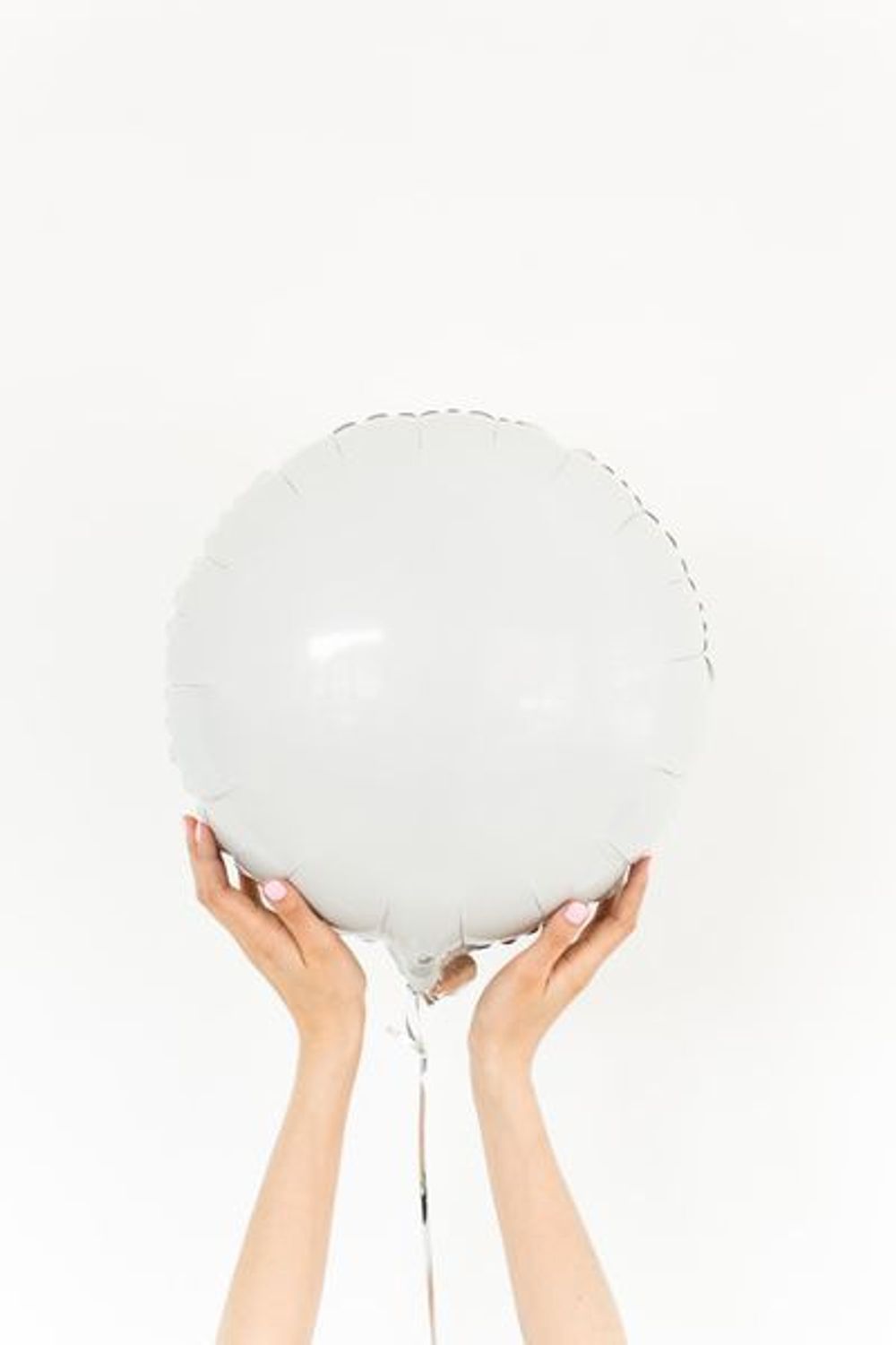 F Шар круг 18" / 45 см белый (БГ-15) 