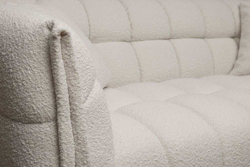 Диван двухместный Прато(GD/Prato) букле экрю Orso-ECRU 204x106xx75см Garda Decor