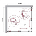 Душевой уголок BelBagno Luce A-2-90-P-ORO 90x90 стекло рифленое/профиль золото