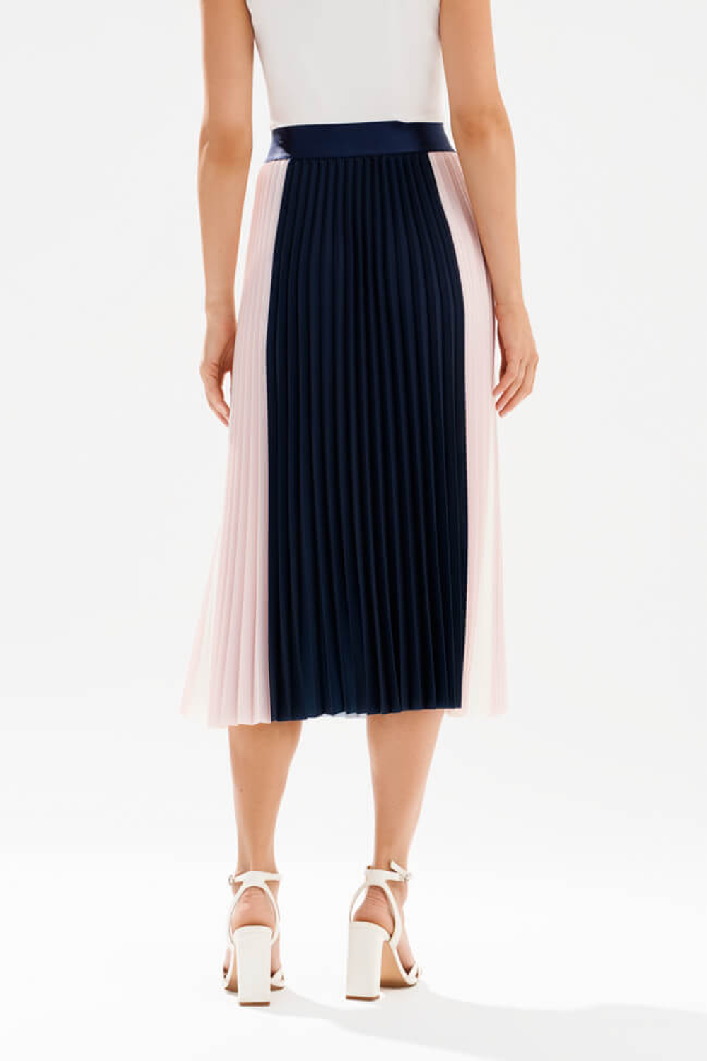 4943 Юбка женская (синий/розовый/молочный)