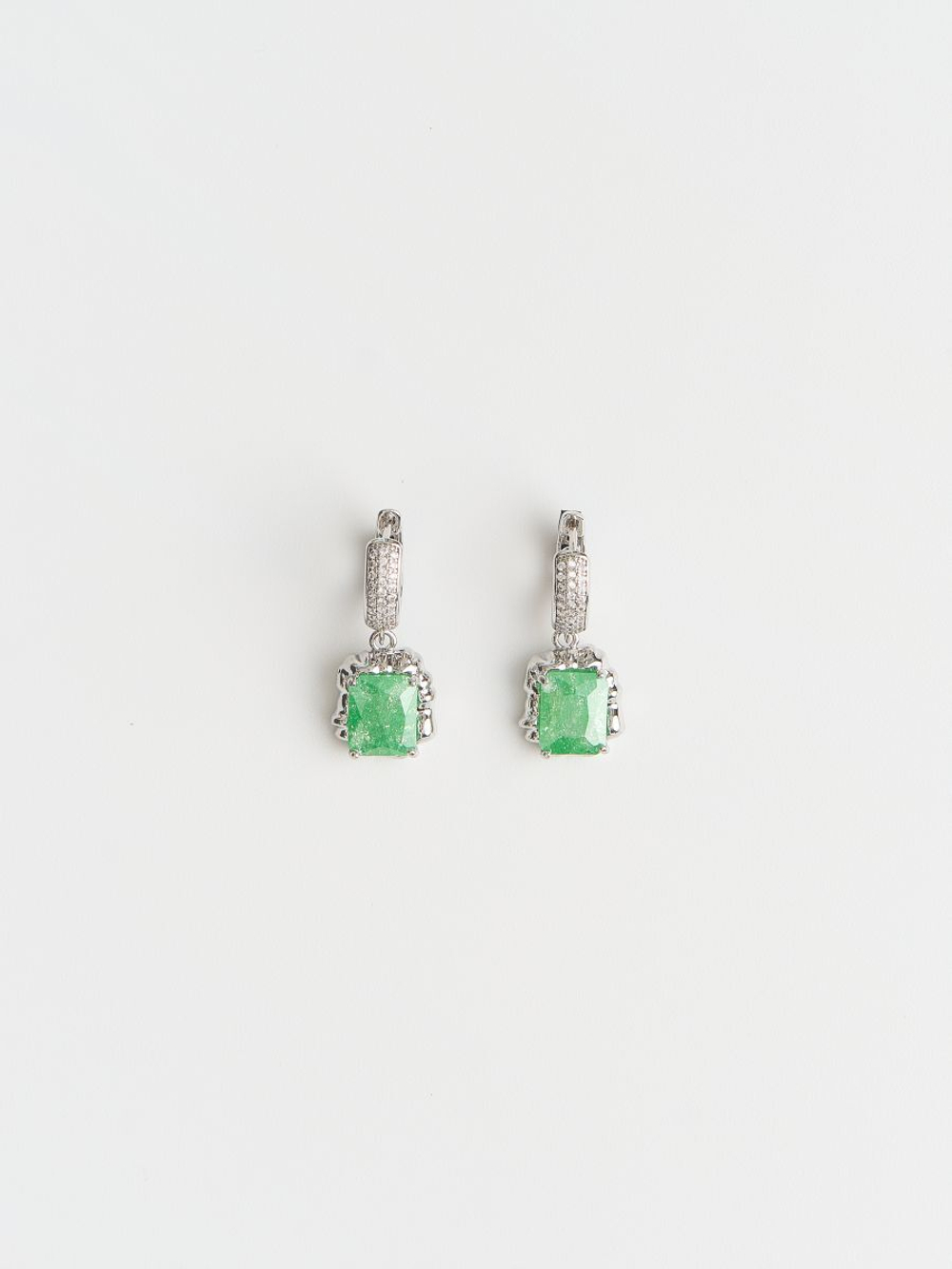 Серьги "Lollipops" Green Silver