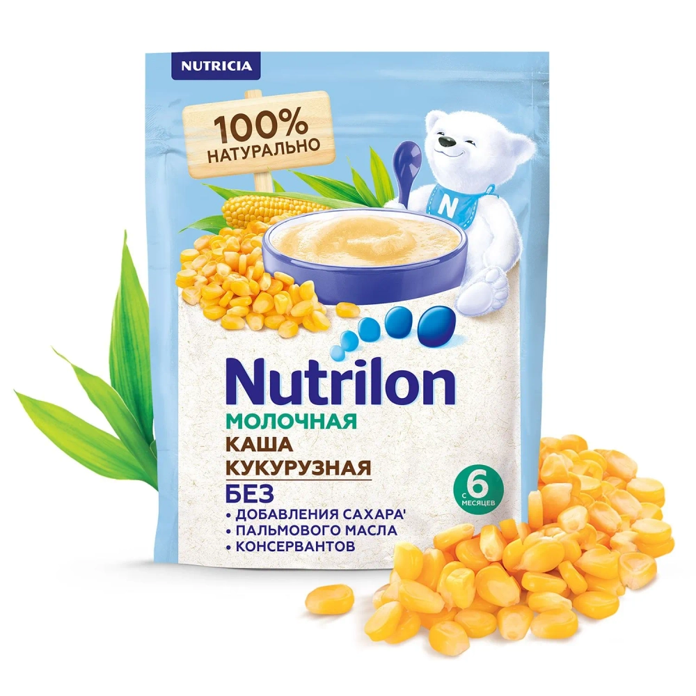 Каша Nutrilon молочная Кукурузная 200г с 6 месяцев