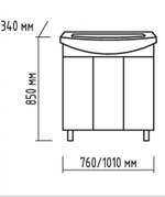 Тумба MISTY Балтика - 80 прямая	c умывальником
