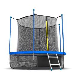 EVO JUMP Internal 12ft (Sky). Батут с внутренней сеткой и лестницей, диаметр 12ft (синий) + нижняя сеть
