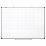 Доска магнитно-маркерная В КЛЕТКУ, 60х90 см, алюминиевая рамка, BRAUBERG "Extra", 237563