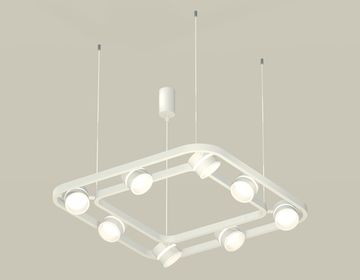 Комплект подвесного поворотного светильника с акрилом 8*GX53 XB9177152/8 SWH/FR белый песок/белый матовый(C9177, N8444)Techno DIY System Complects Ambrella