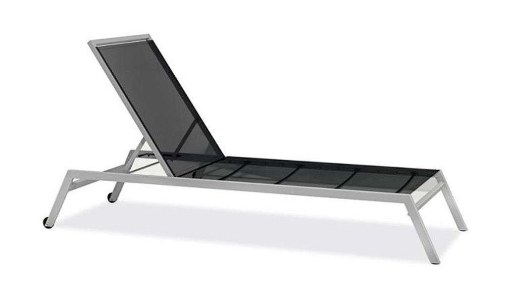 Шезлонг-лежак металлический Papatya Zen, антрацит