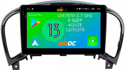 Магнитола для Nissan Juke 2011-2019 - Airoc 2K AU-1210 Android 13, Быстрейшая, SIM-слот