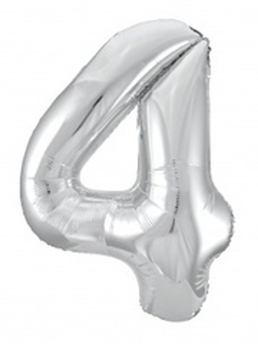 Р Цифра 4 Slim Серебро (40''/102 см)