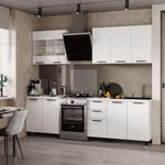 Кухня Дина 2 м белый глянец