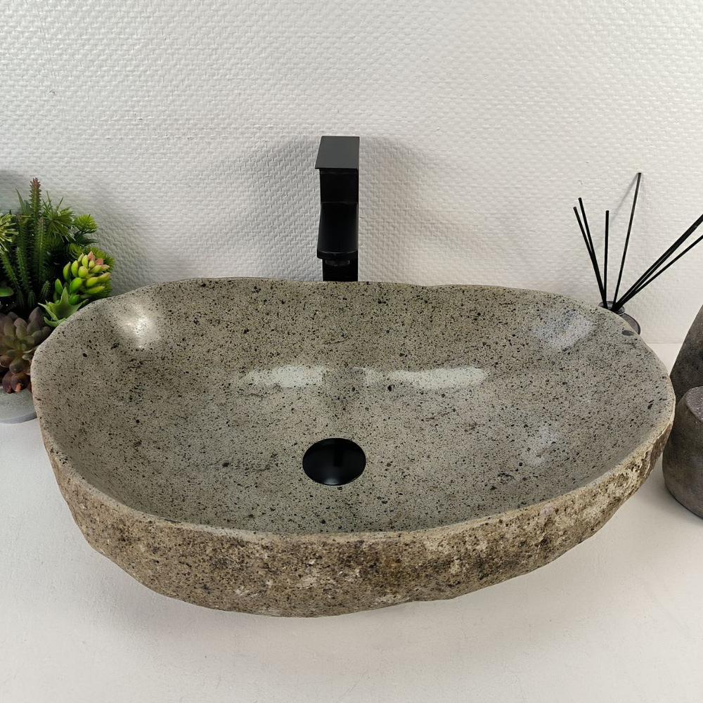 Раковина из речного камня RS-65521 61*39*15 0858