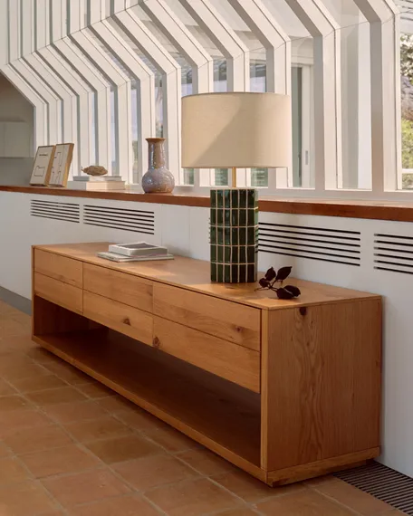 Настольная лампа Rue из зеленой керамики