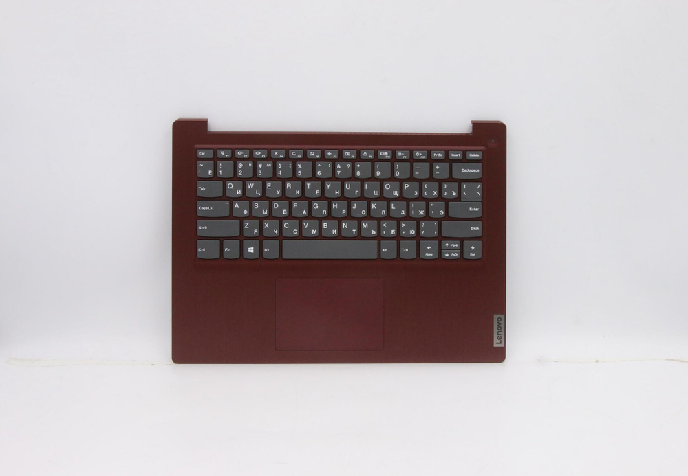 Верхняя панель с клавиатурой (топкейс) для ноутбука Lenovo IdeaPad 5-15IIL05/5-15ARE05/5-15ITL05/5-15ALC05. раскладка - русская, без подсветки, красная (5CB0X56715), оригинал