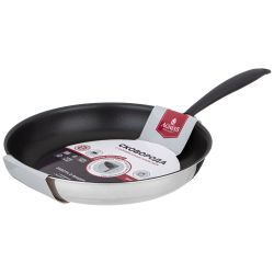 СКОВОРОДА C АНТИПРИГАРНЫМ ПОКРЫТИЕМ "IRON CHEF" AGNESS 28*5.2CM ТЕХНОЛОГИЯ 3-PLY, НЕРЖ.СТАЛЬ 18/10