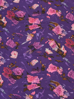 Хлопок Liberty фиолетовый с розами