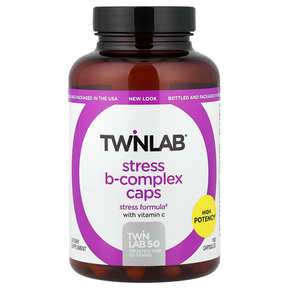 Twinlab, Stress B-Complex, капсулы, 100 капсул