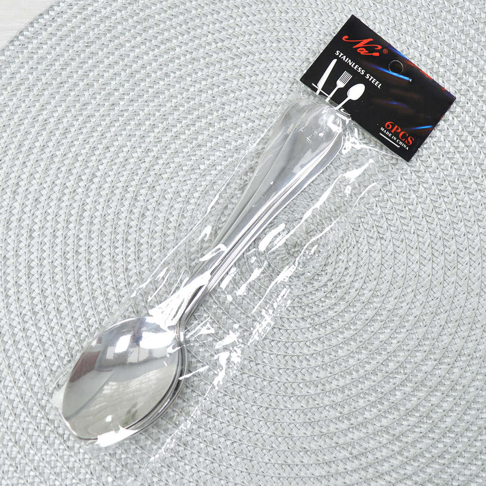 Набор столовых ложек "№3" 6 штук, нержавеющая сталь, NNOSO-54