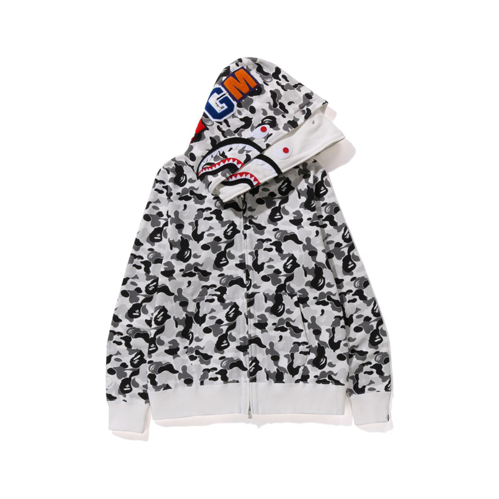 A Bathing Ape Abc Camo Double Shark Full Zip Худи Fw23 серый