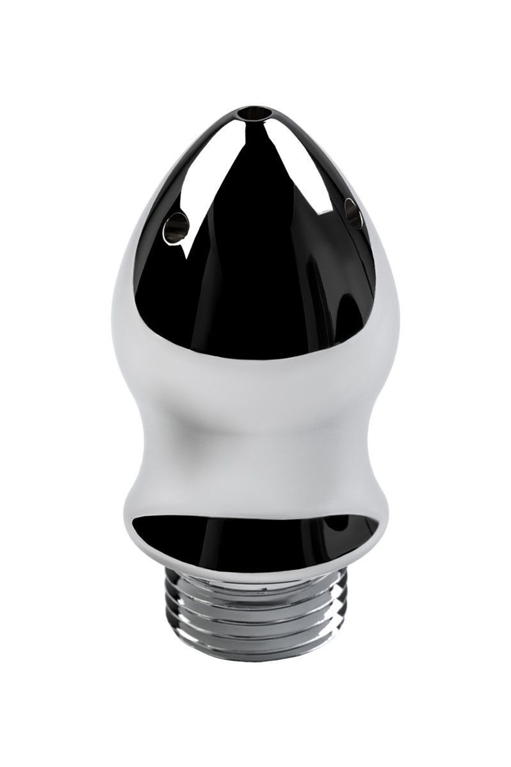 Металлический анальный душ с тремя насадками (Цвет: серебристый)