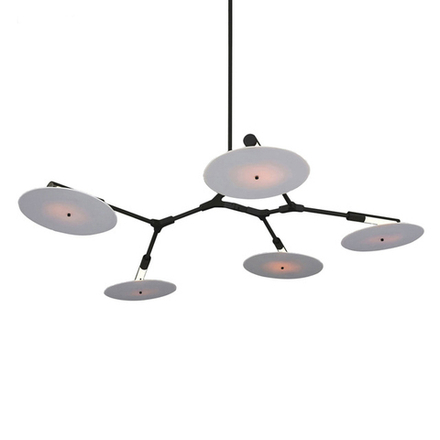 Ceiling design lamp  Branching Discs by Lindsey Adelman (5 lampshades,  Black)