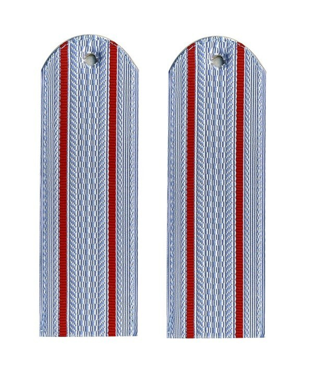 Погоны на рубашку серо-голубые 2 красных просвета Полиция ОВД н/о