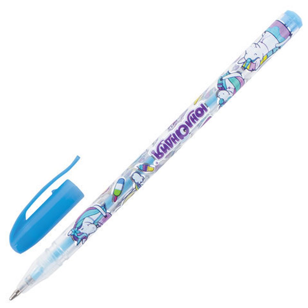 Ручки гелевые ЮНЛАНДИЯ, НАБОР 6 ЦВЕТОВ, ПАСТЕЛЬ, корпус с печатью, узел 0,7 мм, линия письма 0,5 мм, 142803