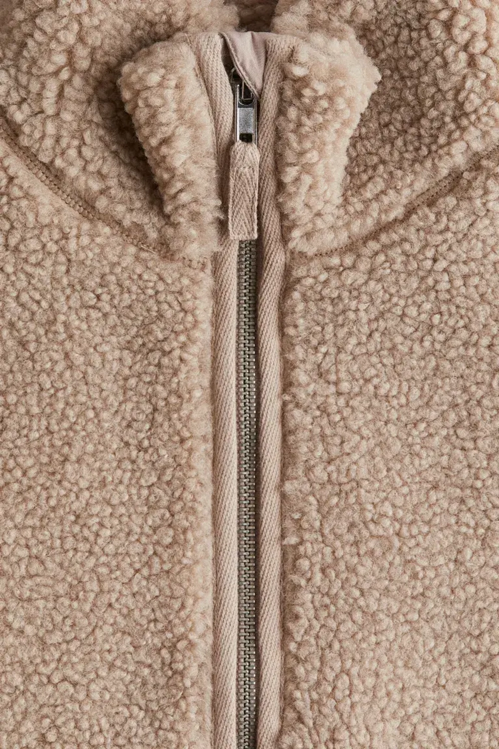 H&M Плюшевая куртка, светло-бежевый