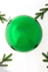 Шар пластиковый глянцевый 200 мм., зеленый, ЕлкиТорг (150610)