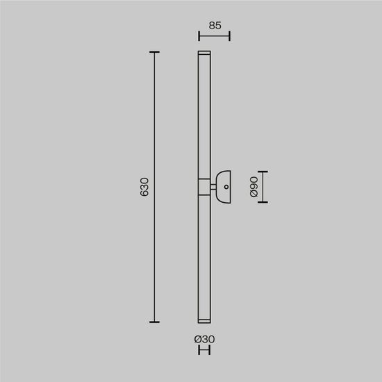 Настенный светильник (бра) Maytoni MOD106WL-L16B3K