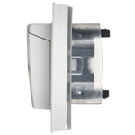 BRITE Розетка 2-местная с заземлением с защитными шторками и крышкой 16А в сборе IP44 РСбш12-3-44-БрАБ арктический белый IEK