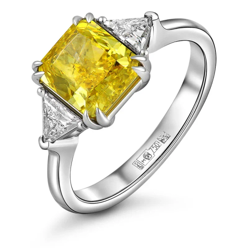 Кольцо с выращенными бриллиантами 2.433 ct