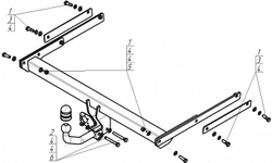 Фаркоп Motodor Ford Kuga 2013-2019 (оцинк. Шар) арт.90702-A
