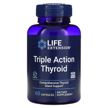 Life Extension Triple Action Thyroid 60 capsules , Комплекс для щитовидной железы
