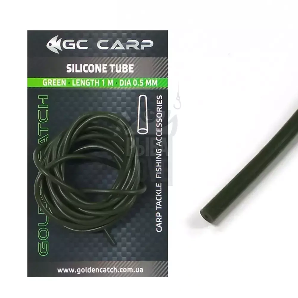 Трубочка для волоса GC Silicone Tube 1.0м 0.5мм хаки