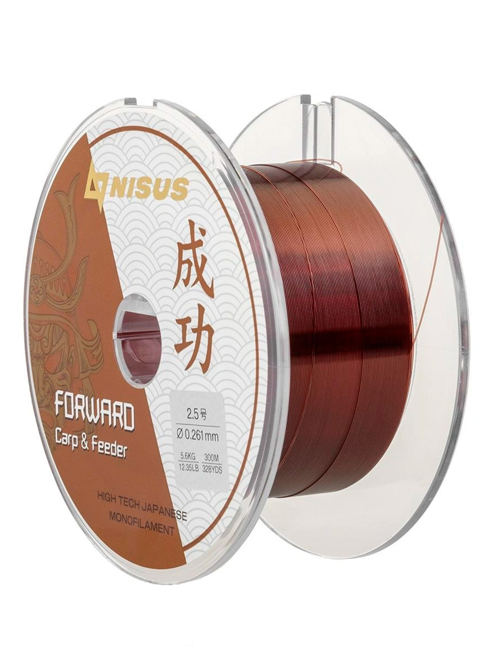 Леска для рыбалки Nisus FORWARD Carp&Feeder brown Nylon 0,437mm/150m (N-FCF-0437-150)