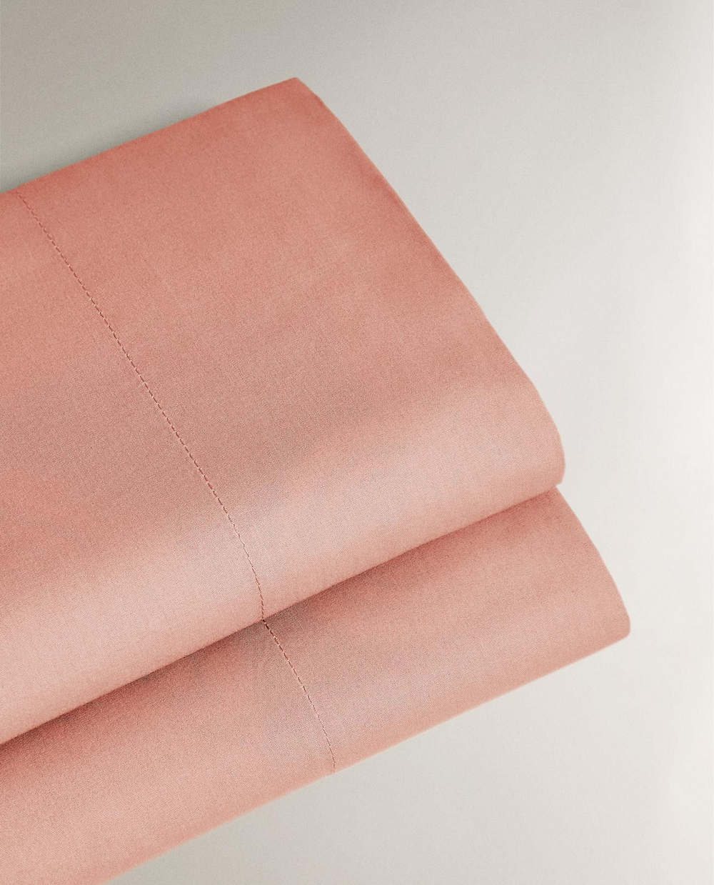 Zara Home - Простыня из хлопчатобумажной перкаль (плотность 200 нитей), коралловый, 160x280 см