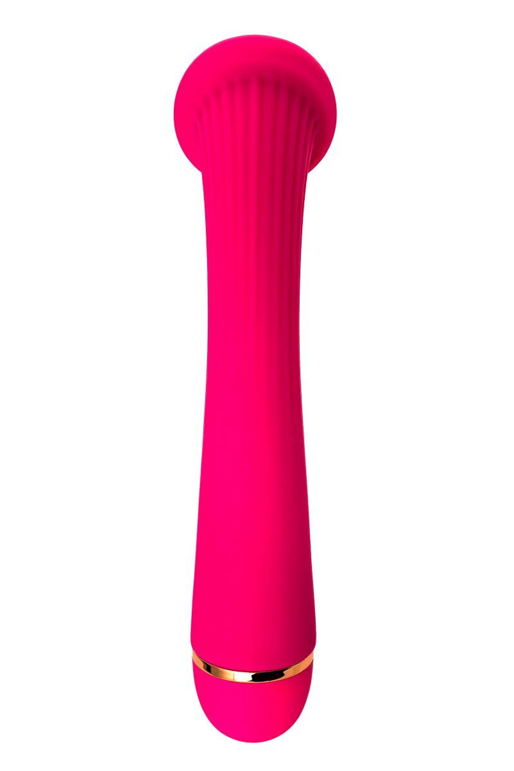 Розовый вибратор с шаровидной головкой - 20 см.