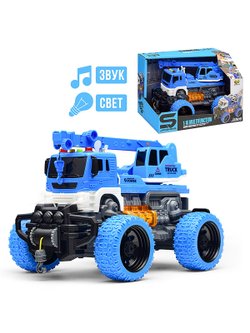 Игрушка Машинка Кран подъёмный, цвет синий (JS105AS)