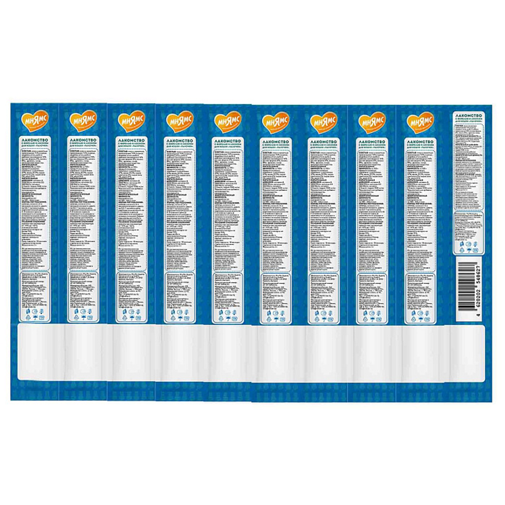 Лакомство Мнямс лакомые палочки для кошек с форелью и лососем 10х5 г