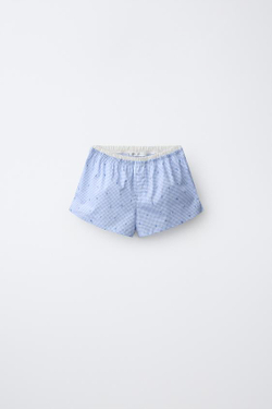 ZARA ПИЖАМА В КЛЕТКУ ВИШИ, СИНИЙ