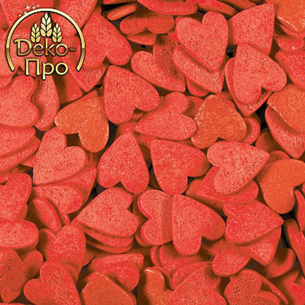 Посыпка ДЕКО-ПРО "Сердечки красные большие", 50 гр