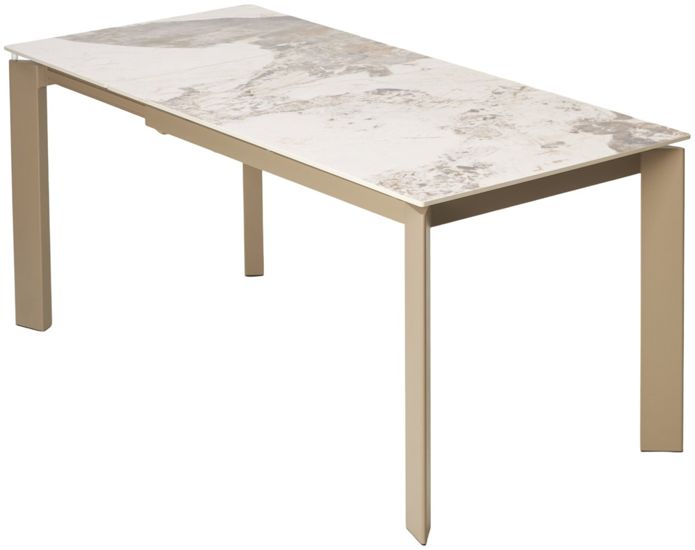 Стол М-City DISAUR Корнер (Corner) 120 Пандора (Gloss Luxury Pandora Solid Ceramic), Таупе