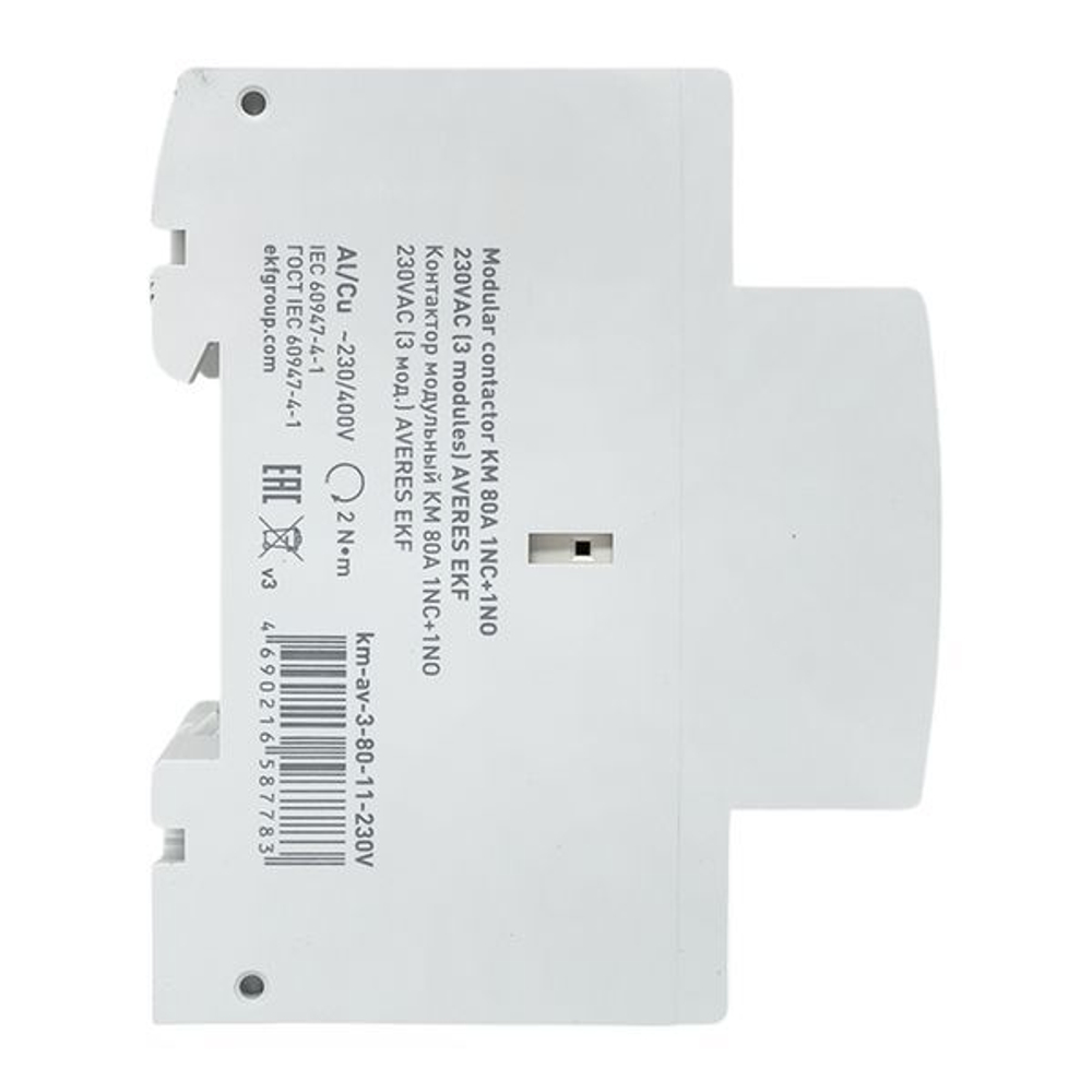 Контактор модульный EKF km-av-3-80-11-230V