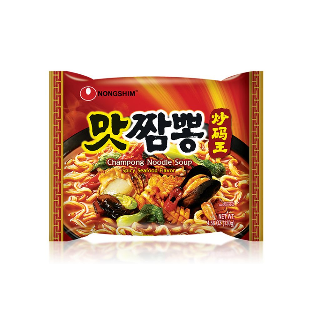 Лапша Nongshim Champong со вкусом морепродуктов 130 г 4 шт