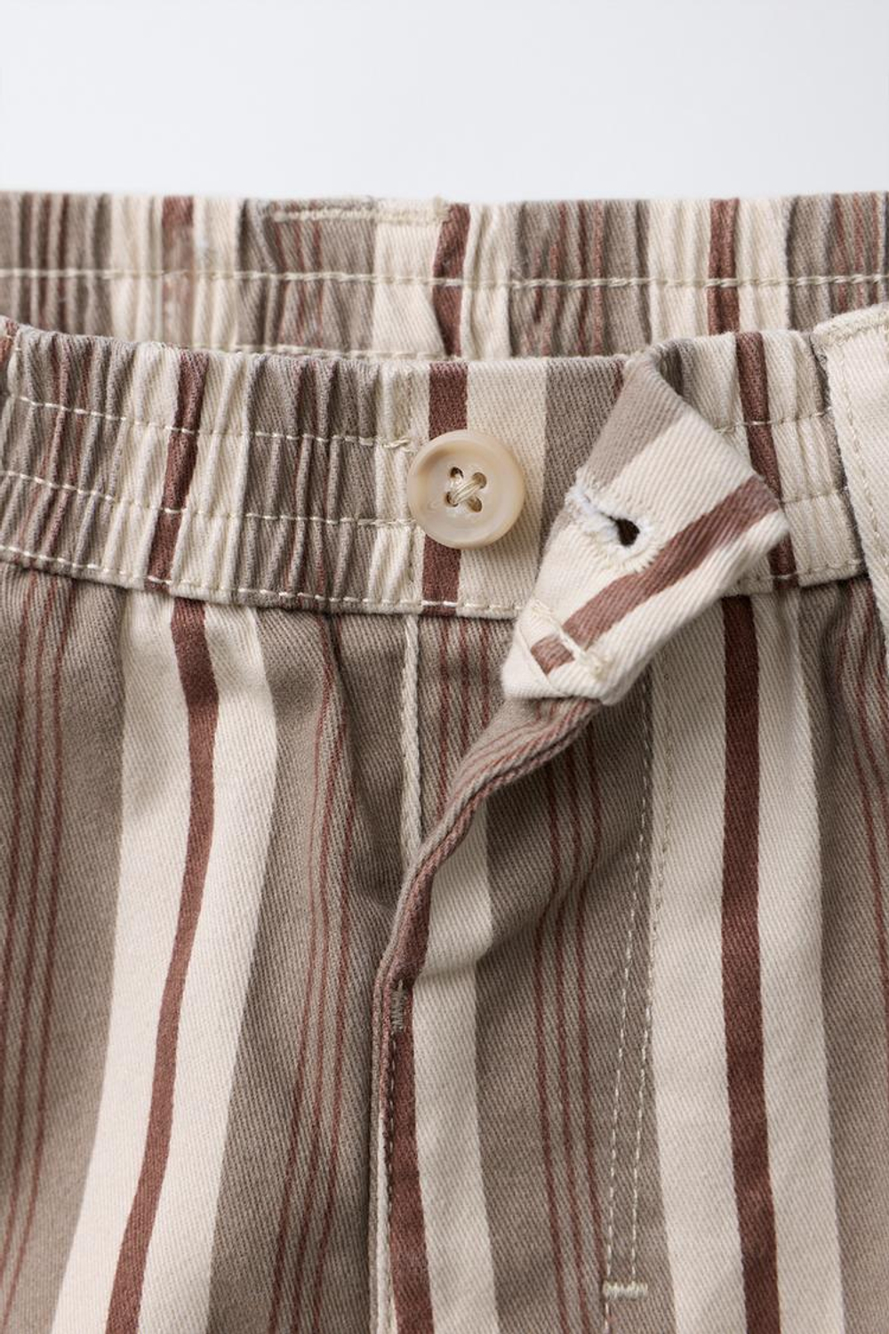 ZARA БРЮКИ БЭГГИ В ПОЛОСКУ, РАЗНОЦВЕТНЫЙ