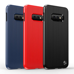 Чехол для Samsung Galaxy S10e цвет Red (красный), серия Bevel от Caseport