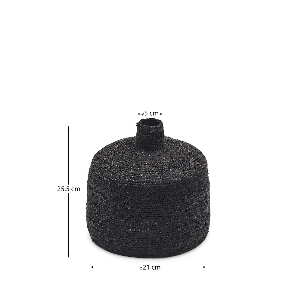 Ваза Salinas из натуральных волокон с натуральной отделкой 20 см