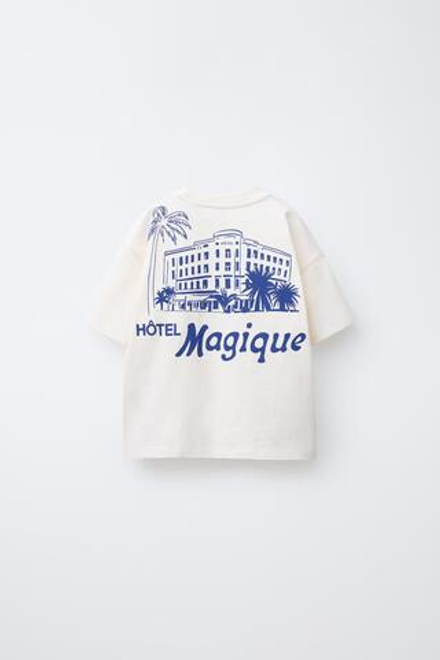 ZARA X HÔTEL MAGIQUE © ФУТБОЛКА С ПРИНТОМ, ЭКРЮ