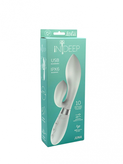 Перезаряжаемый вибратор Indeep PRO Juna White 7706-01indeep